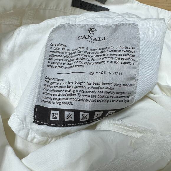 Canali Black Edition Cotton Blend Men's Pants White Sz 54 (US 37 ) New With Tags - Picture 7 of 11